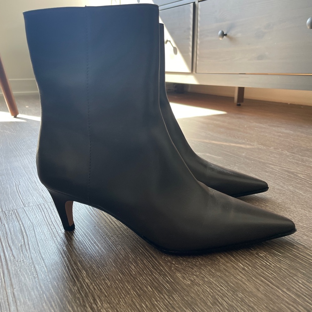 J.Crew New Stevie Leather Ankle Boots in Cocoa Berry